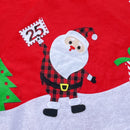 Copri base Albero di Natale in Tessuto Vari Pesonaggi Rosso cm Ø100