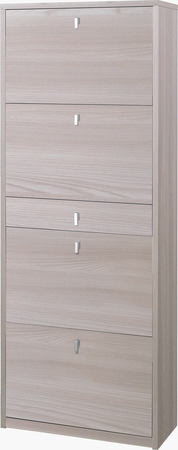 Scarpiera 4 Ante 1 Cassetto 63x164x29 cm Olmo Chiaro sconto