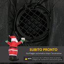 Babbo Natale Gonfiabile Luminoso 170x112x250 cm con  Luci LED