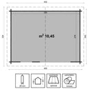 Casetta da Giardino Porta Doppia 1 Finestra 400x300 cm in Legno Matilde