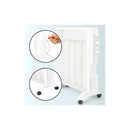 Radiatore Elettrico Giulietta 1000-1500 W IP24 con Pannello in Mica Bianco      