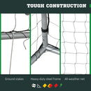 Porta da Calcio con Viti e Picchetti inclusi 240x85x160 cm in PE e Metallo Grigio