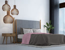 Set Lenzuola Sopra Sotto e Federe in Cotone Rosa Varie Misure