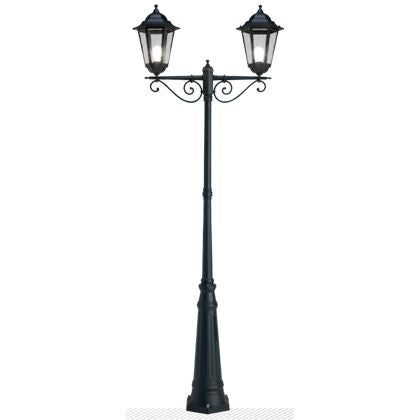 online Lampada Palo Alto Due Luci per Giardino Colore Nero per Esterno Linea Maxi Esagonale Livos