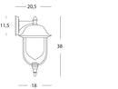 Lampada Applique in Basso Colore Grigio e Rame per Esterno Linea Mini Rustica  Sovil