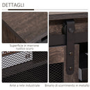Tavolino Basso con Anta Scorrevole 100x45x45 cm in Legno Marrone Scuro