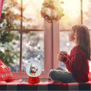 Ampolla Natalizia Palla con Effetto Neve e Babbo Natale 20x25 cm Decorazione LED