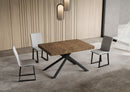 Tavolo Allungabile 140-244x90x74 cm Niket Noce Gambe Antracite