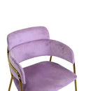 Sedia Imbottita 52x52xh79 cm in Tessuto Velluto Hannover Lilla