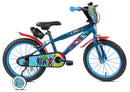 Bicicletta per Bambini 16" Marvel Avengers Freni Caliper e Stabilizzatori in Acciaio Hi-Ten Blu e Rosso