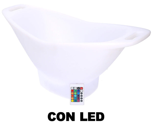 Secchiello Ghiaccio Portabottiglie 64x30x28 cm a Led Ricaricabile in Polietilene Multicolor prezzo