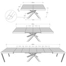 Tavolo Allungabile 200/460x90 cm Volantis Cashmere Gambe Multicolore 4/C      