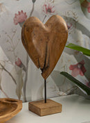 Scultura Dobu 25x12x45 cm in Teak Riciclato         