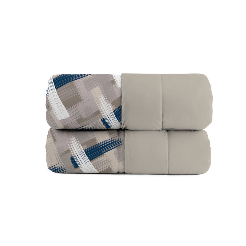 Trapunta Invernale Matrimoniale Stampata in Microfibra 200gr Double Face Pennellate      