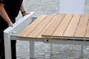 Tavolo Allungabile da Giardino 180/240x100xh76 cm in Alluminio Idaho Plus Bianco