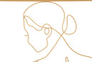 Pannello da Muro Oro Woman 60x1x80 cm in Ferro 