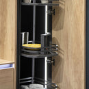 Portapiatti Estensibile con Maniglie 18,7-30,8 cm in Plastica Emuca Grigia