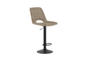 Set 2 Sgabelli Alex 45x52x88,5/103,5 cm con Alzata a GAS in Tessuto Easy-Clean Beige      