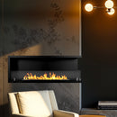 Camino a Bioetanolo da Incasso ad angolo 120x22,4x45 cm Sutri 120 DX Nero 