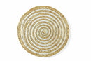 Set 6 Tovagliette Tonda in Rafia Ø39 cm Villa d'Este Home Tivoli Spiral
