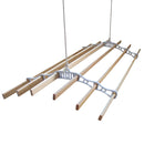 Stendibiancheria da Soffitto 240x56x14 cm 6 Stecche in Legno di Pino Corda in Cotone  