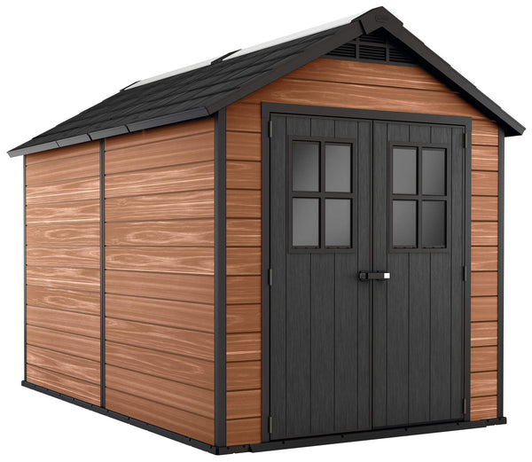 sconto Casetta da Giardino Porta Attrezzi 228x350x252 cmin Evotech+ Keter Newton 7511 Marrone