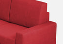 Divano Angolare 6 Posti 286x226x85 cm Sakar in Tessuto Rosso