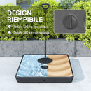 Base per Ombrellone a Sbalzo 95x95x117 cm Riempibile con Acqua o Sabbia in HDPE Nero  