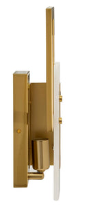 Lampada da Muro Cube 15x8x33 cm in Vetro e Ferro Oro      