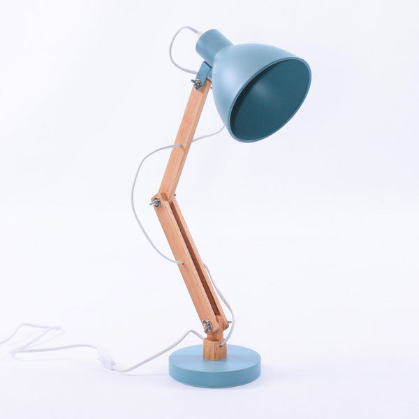 online Lampada da Scrivania 16x30xH55 cm in Metallo Grigio Azzurro e Legno