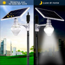 Lampada Led da Giardino e Cortile con Pannello Solare Lampione IP65 con Telecomando