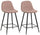 Set 2 Sgabelli 43x40x91,5 cm in Velluto Rosa