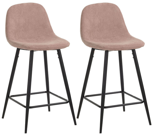Set 2 Sgabelli 43x40x91,5 cm in Velluto Rosa acquista