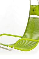 Amaca Dondolina da Giardino 200x97x110 cm in Acciaio e PVC Verde