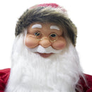 Pupazzo Babbo Natale H80 cm con Sacco con Luci e Movimento Rosso e Grigio