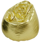 Poltrona a Sacco Pouf in Similpelle Oro Metallizzato