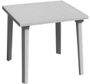 Tavolino da Giardino 80x80x72 cm in Resina Bauer Bianco