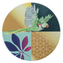 Set 6 Sottobicchieri 10x10x1 cm  in Ceramica VdE Tivoli 1996 Parrot