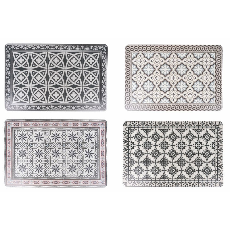 Set 4 Tovagliette 45x30 cm  in PVC VdE Tivoli 1996 Geometric