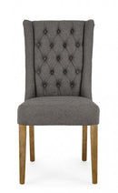 Set 2 Sedie 51x63x104h cm Columbia Grigio Bouclè 