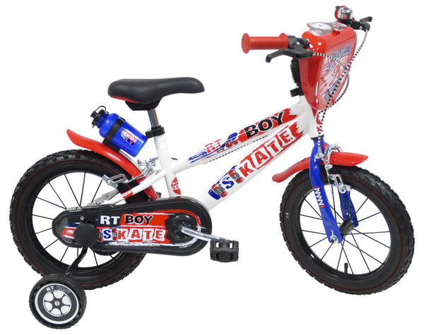 prezzo Bicicletta per Bambino 14" 2 Freni Rt-Boy Skate Bianca