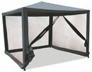 Gazebo da Giardino in Metallo 3x3m con Zanzariera Soriani Dakar Grigio