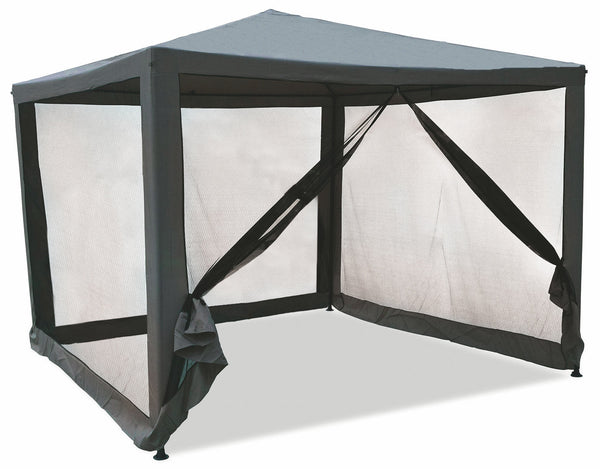 prezzo Gazebo da Giardino in Metallo 3x3m con Zanzariera Soriani Dakar Grigio