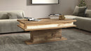 Tavolino Soggiorno 100x55x42 cm Little Big con LED Acero Pereira  