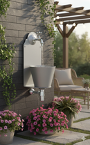 Fontana a Parete da Giardino con Rubinetto Belfer 42/PR Alluminio