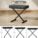 Sgabello per Pianoforte Pieghevole e Regolabile 60x32x53-63 cm in Pelle PU Nero   
