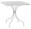 Tavolo da Giardino 80x80x71 cm in Ferro Ivrea Bianco