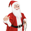 Pupazzo Babbo Natale H80 cm con Suoni e Movimento Rosso