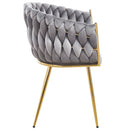 Set 2 Sedie per Sala da Pranzo e Ufficio in Velluto Grigio Sedia Ergonomica