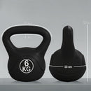 Kettlebell per Allenamento 6 kg in Plastica e Sabbia Nero  